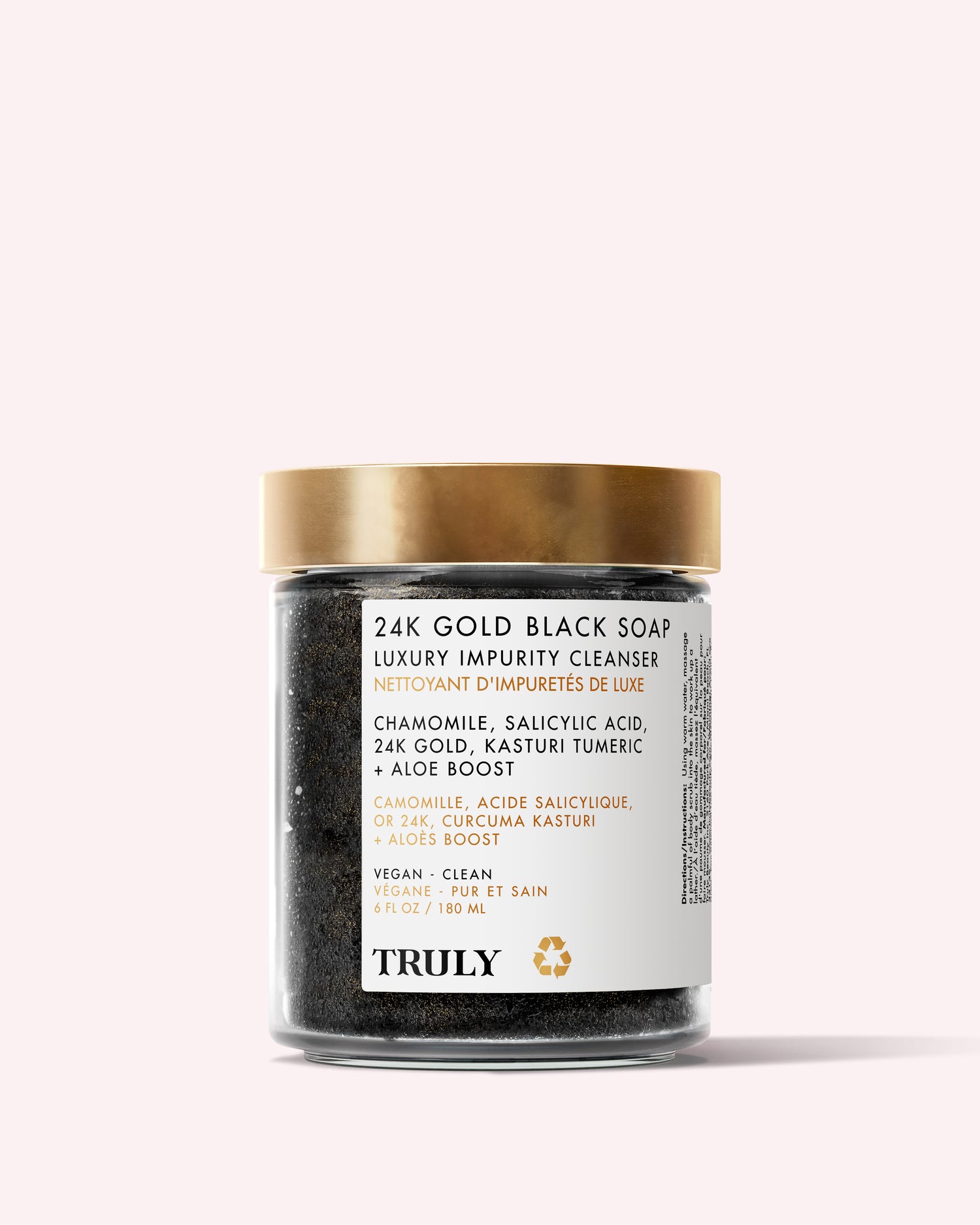 24K Gold Black Soap Luxury Impurity Cleanser