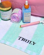 Truly Mint Green Stripe Face Towel